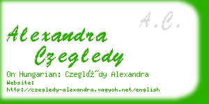 alexandra czegledy business card